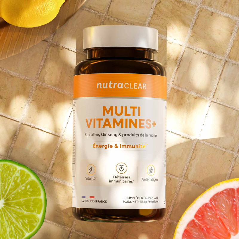 Multivitamines + - Énergie & Immunité - Nutraclear Multivitamines + - Énergie & Immunité - Nutraclear